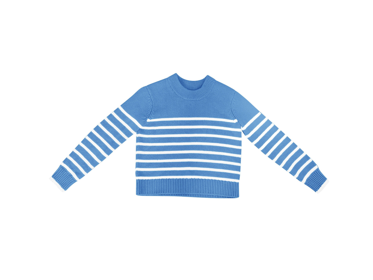 TUTTO | French Blue White Stripe Sweater