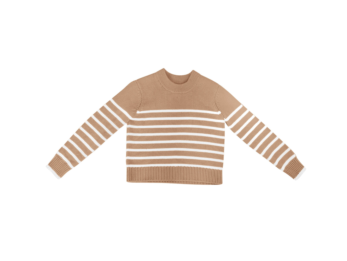 TUTTO | Sand White Stripe Sweater