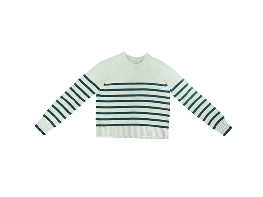 TUTTO | Saltwater Emerald Stripe Sweater