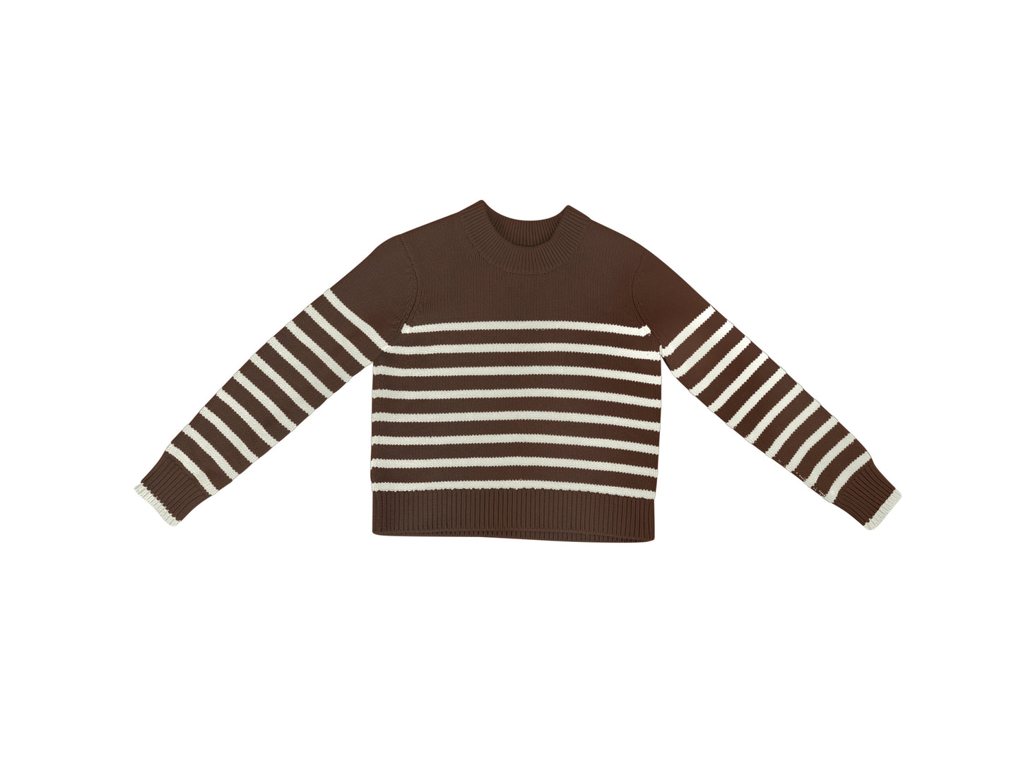 TUTTO | Chocolate White Stripe Sweater