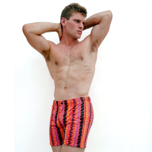 Mod Swim Shorts - Conga Pattern - Longer Length