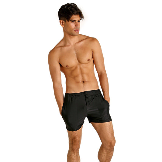 Mod Swim Shorts - Solid Black  - Shorter Length